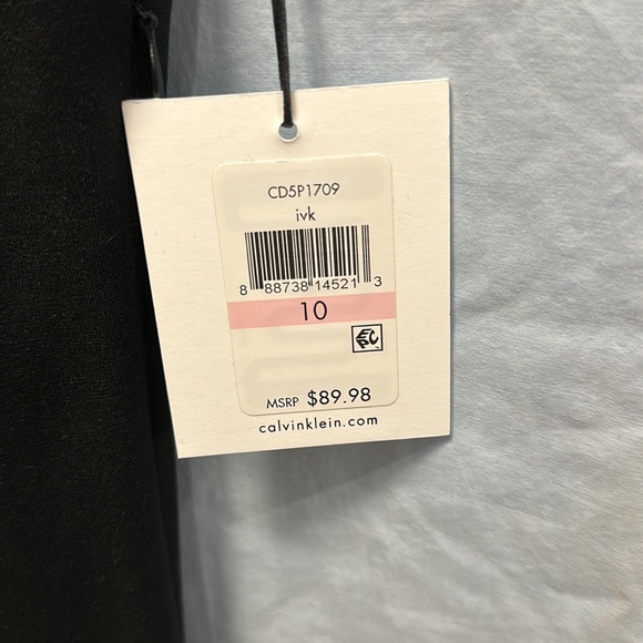 Calvin Klein black and white bodycon dress, size 10, new with tags, never worn - Picture 3 of 5